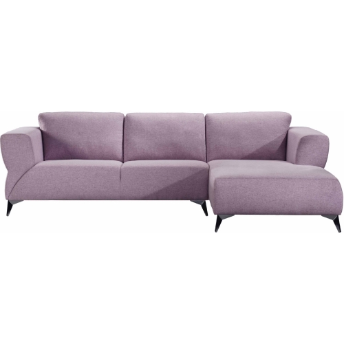 Josiah Sectional Sofa w/ Right Facing Chaise in Pale Berries Fabric