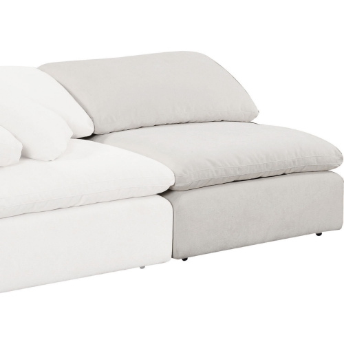 Naveen Modular Armless Chair for Custom Sectional Sofa in Ivory Linen