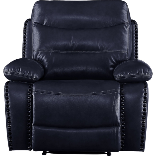 Aashi Power Recliner in Navy Leather-Gel Match