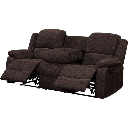 Madden Reclining Sofa in Brown Chenille