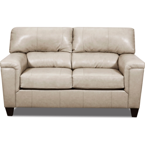 Phygia Loveseat in Tan Top Grain Leather Match