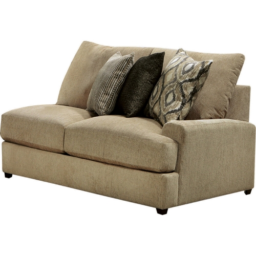 Vassenia Right Arm Facing Loveseat Sectional Unit in Latte Chenille