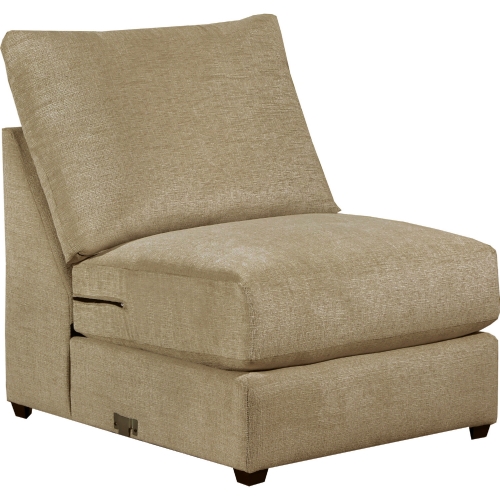 Vassenia Armless Chair Sectional Sofa Unit in Latte Chenille