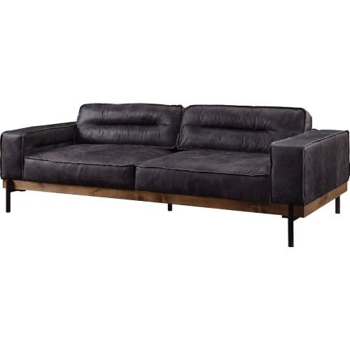 Silchester Sofa in Antique Ebony Top Grain Leather