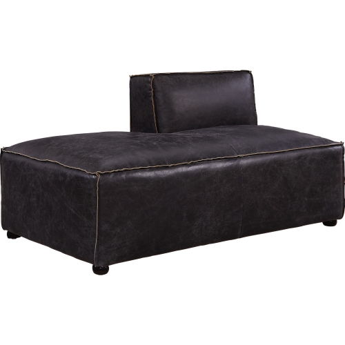 Birdie Modular Sectional Unit Chaise in Slate Top Grain Leather