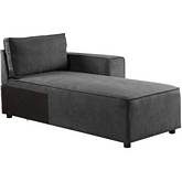 Silvester Modular Sectional Sofa Chaise in Gray Fabric