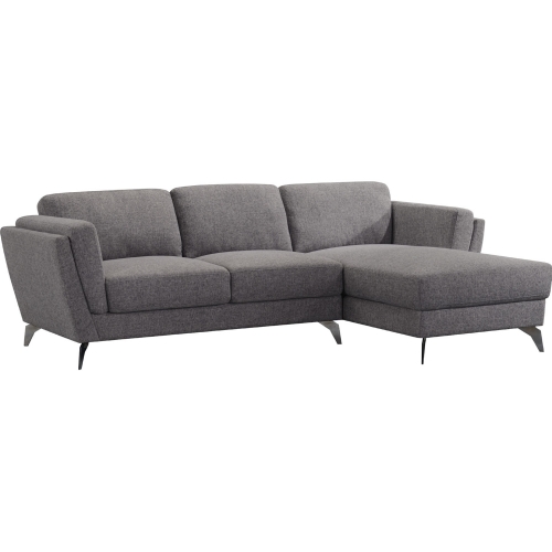 Beckett Sectional Sofa w/ Right Facing Chaise in Gray Fabric