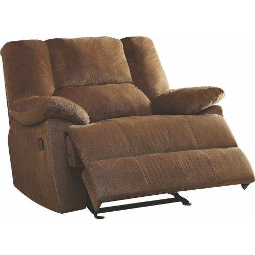 Oliver Oversized Glider Manual Recliner in Chocolate Corduroy