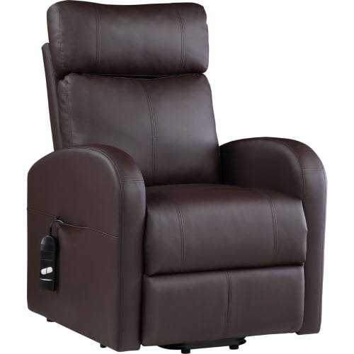 Ricardo Recliner w/ Power Lift in Brown Leatherette