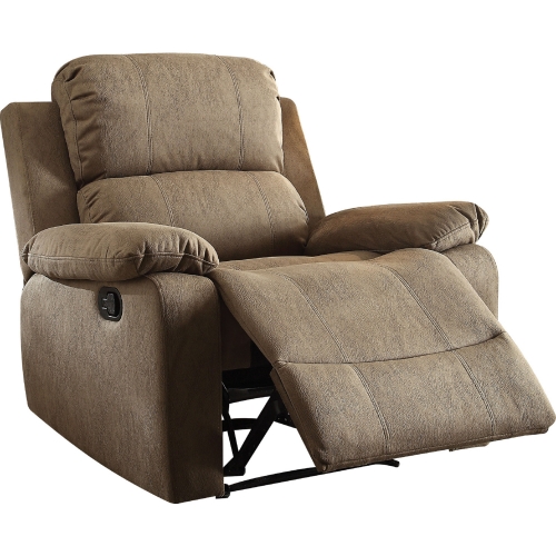 Bina Recliner in Taupe Polished Microfiber