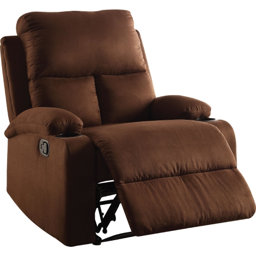 Rosia Recliner in Chocolate Microfiber