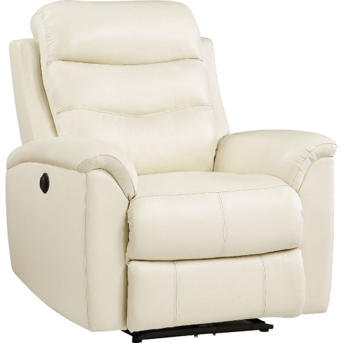 Ava Power Motion Recliner in Beige Top Grain Leather