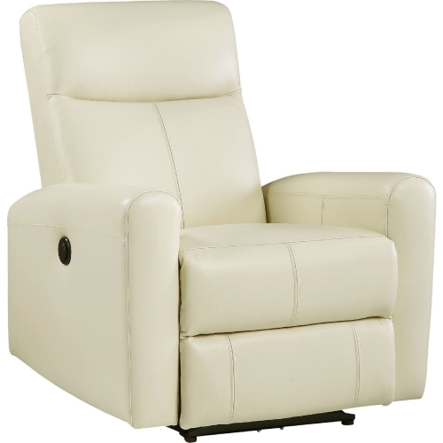 Blane Power Recliner in Beige Top Grain Leather Match