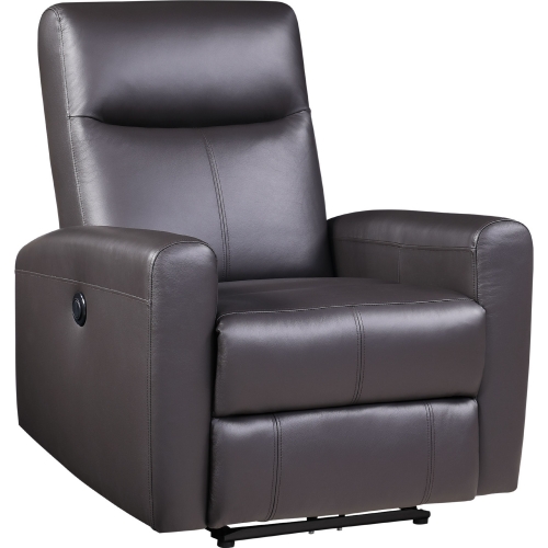 Blane Power Recliner in Brown Top Grain Leather Match