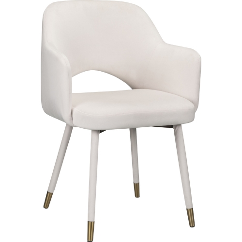 Applewood Accent Chair in Cream Velvet & Gold