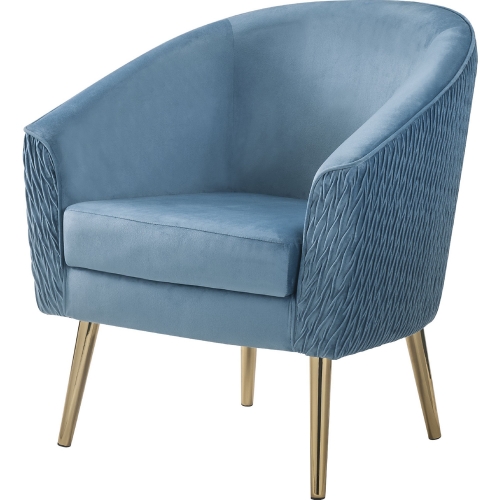 Benny Accent Chair in Velvet & Gold