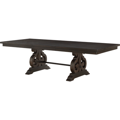 Maisha 80" Extension Dining Table in Rustic Walnut