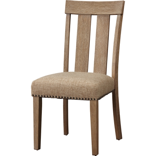 Nathaniel Dining Chair in Fabric & Maple (Set of 2)