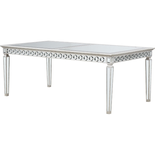 Varian 72" Dining Table in Antique Platinum & Mirror