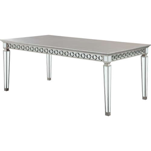 Varian 72" Extention Dining Table in Antique Platinum & Mirror