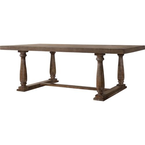 Bernard 84" Dining Table in Weathered Oak Veneer