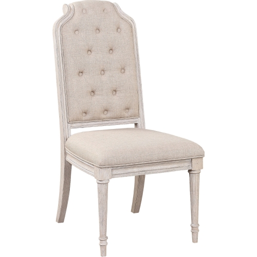 Wynsor Dining Chair in Antique Champagne & Fabric (Set of 2)