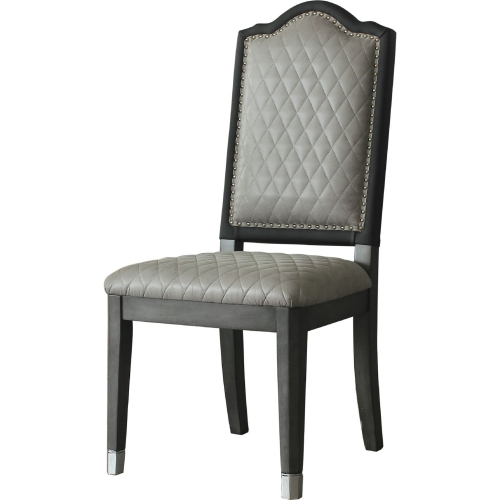 House Beatrice Dining Chair in Two Tone Beige & Gray (Set of 2)