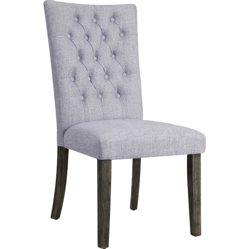 Merel Dining Chair in Gray Fabric & Gray Oak (Set of 2)