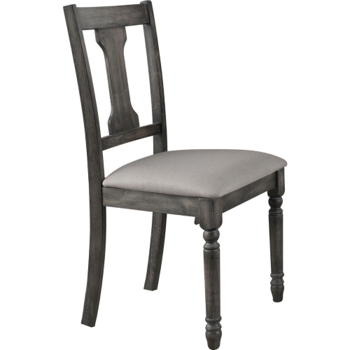 Wallace Dining Chair in Tan Linen & Weathered Gray (Set of 2)