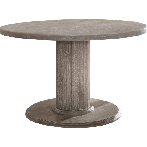 Gabrian 47" Pedestal Dining Table in Reclaimed Gray