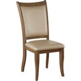 Harald Dining Chair in Beige Leatherette & Gray Oak (Set of 2)