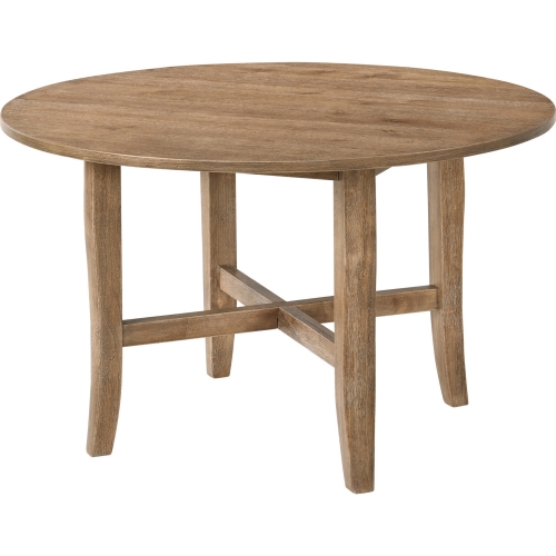 Kendric 47" Round Dining Table in Rustic Oak