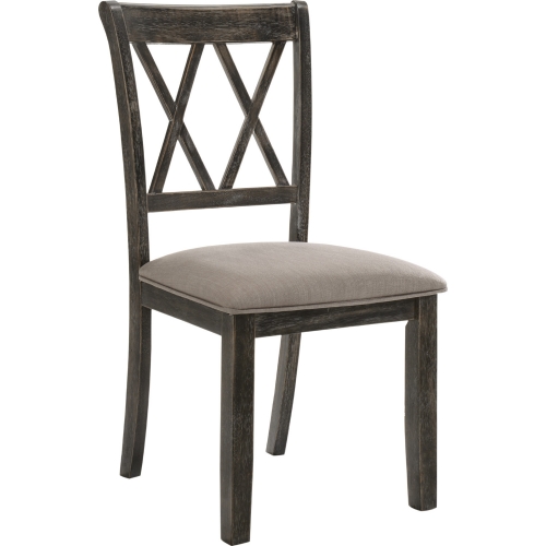 Claudia II Dining Chair in Linen & Weathered Gray (Set of 2)