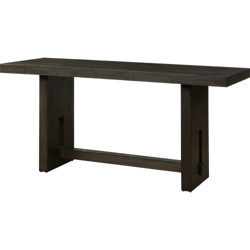 Haddie 77" Counter Height Dining Table in Distressed Walnut