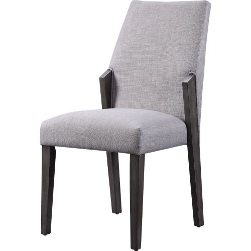 Bernice Dining Chair in Gray Linen & Gray Oak (Set of 2)