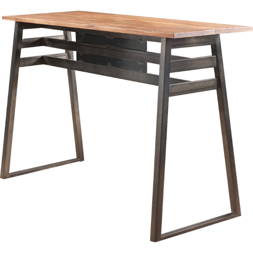 Scarus Bar Table in Natural & Gunmetal