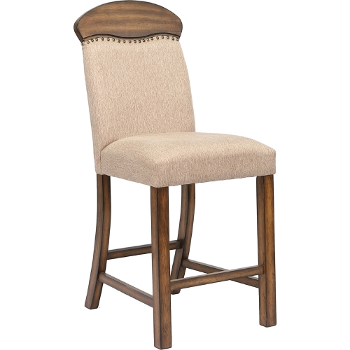 Maurice Counter Dining Chair in Oak & Linen (Set of 2)