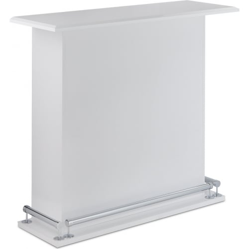 Kite Bar Table w/ Storage in High Gloss White