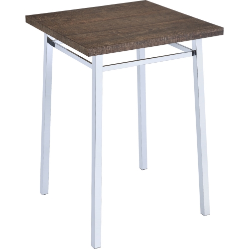 Nadie 30" Bar Table in Oak & Chrome