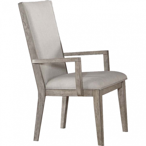 Rocky Arm Chair in Fabric & Gray Oak (Set of 2)