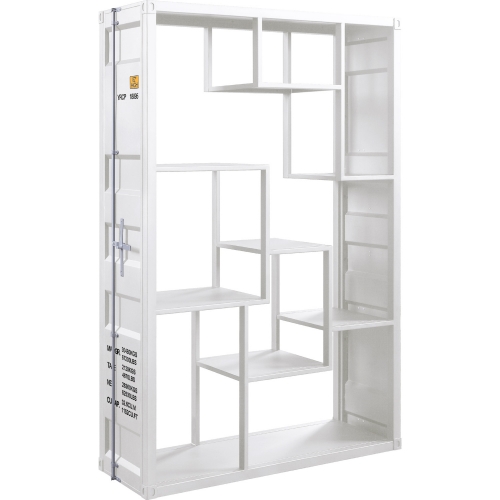 Cargo Bookcase in White Metal