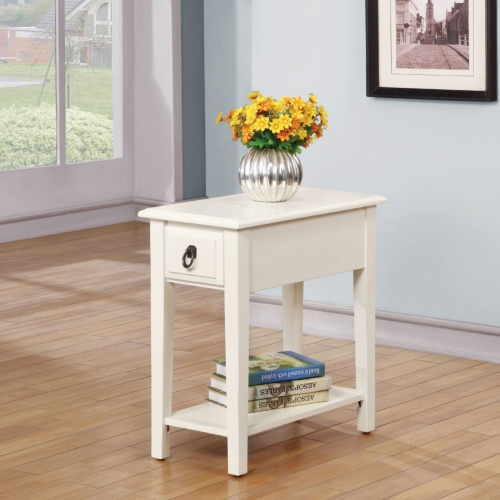 Jeana Side Table in White