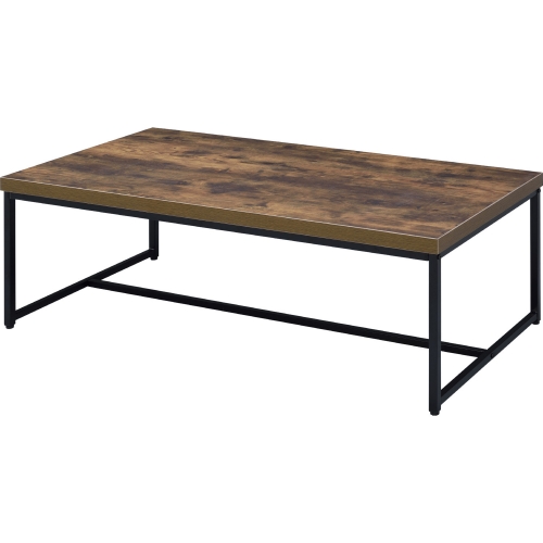 Bob Coffee Table in Weathered Oak & Black Metal