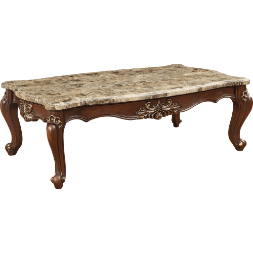 Shalisa Coffee Table in Marble & Walnut