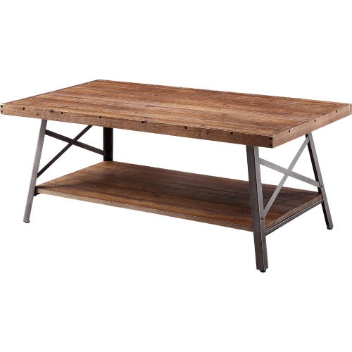 Ikram Coffee Table in Weathered Oak & Sandy Black