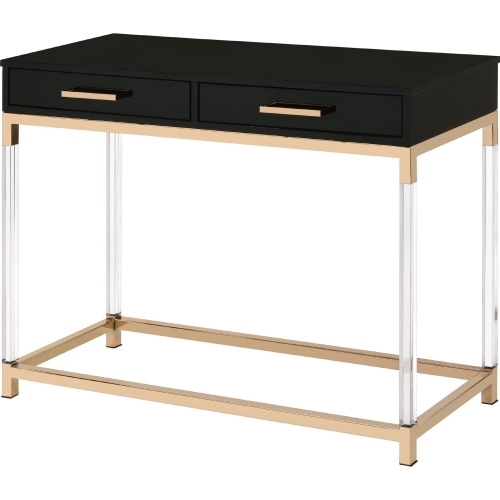 Adiel Console Table in Black & Gold Metal