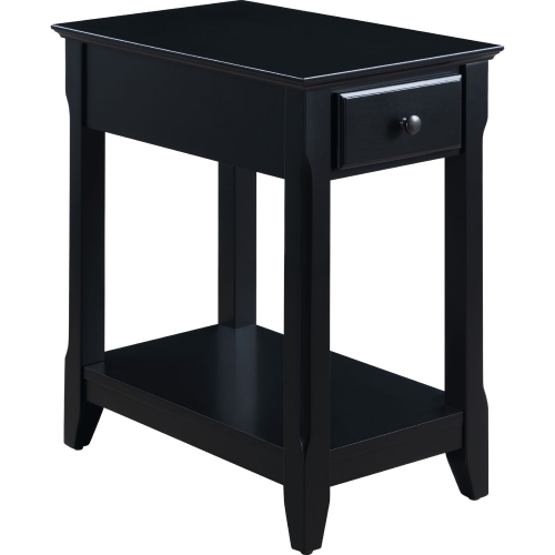 Bertie Accent End Table in Black Finish