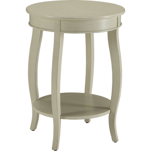 Aberta End Table in Antique White Finish