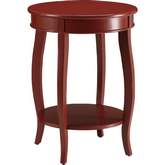 Aberta End Table in Red Finish