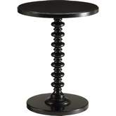 Acton End Table in Black Finish